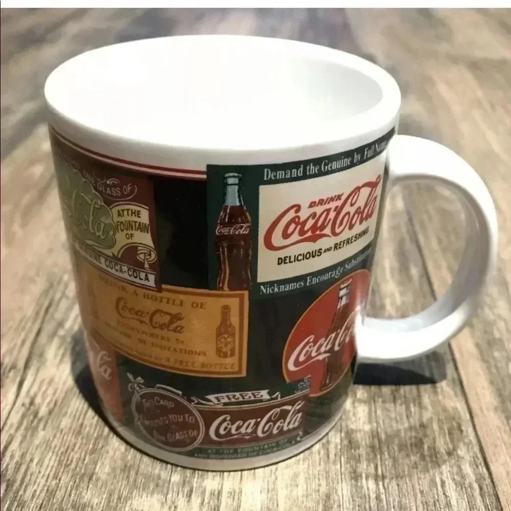 Vintage 2003 Coca-Cola Graphic Mug Retro Coke Sign Art Collector’s Coffee Decor - Picture 3 of 6